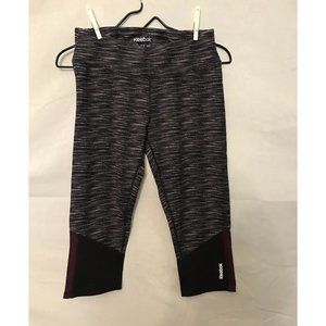 Reebook Purple/Black Crop Workout Leggings